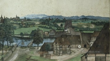 Albrecht Durer Painting - Watermill Wire Drawing Mill Albrecht Durer